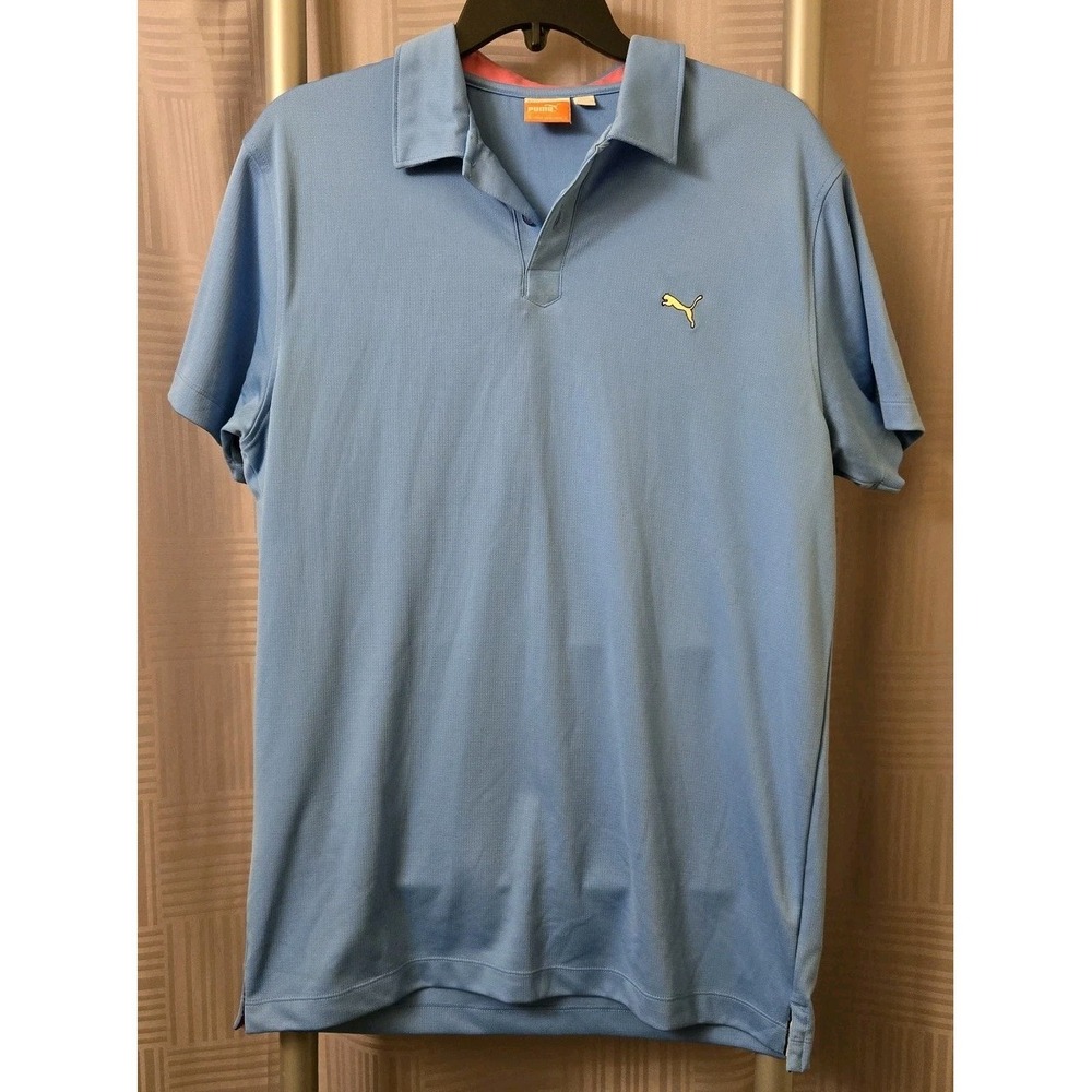 Lot Of 2 Puma Sport Lifestyle Golf Performance Polo Shirts Medium 1 Blue 1 Green